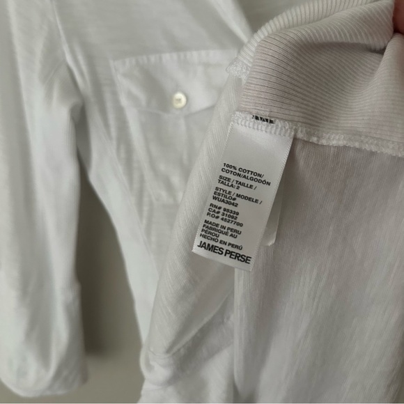 James Perse Slub Side Panel Button Front Shirt in White
Size 2 - Picture 9 of 11